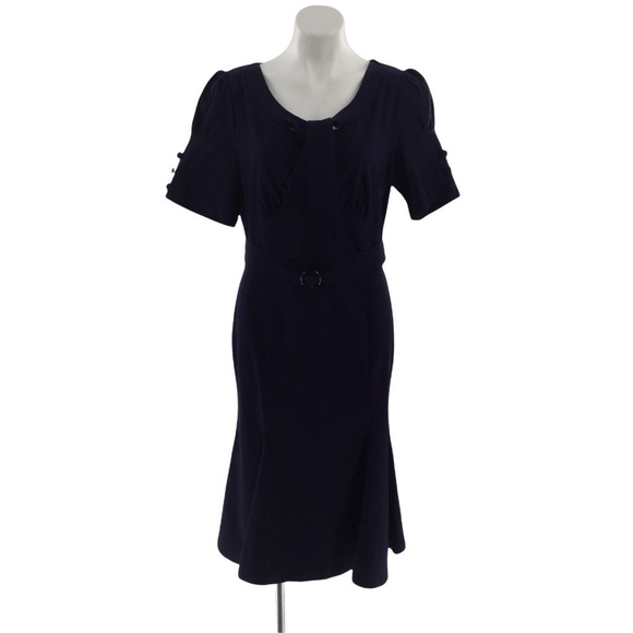 Muxxn Retro1950's Style Mermaid Navy Blue Dress - Picture 1 of 14